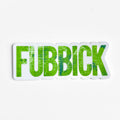 Colorful Fubbick sticker from Nyssa featuring Skånska phrase, designed for decorating notebooks, laptops, or personal items.
