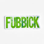 Colorful Fubbick sticker from Nyssa featuring Skånska phrase, designed for decorating notebooks, laptops, or personal items.