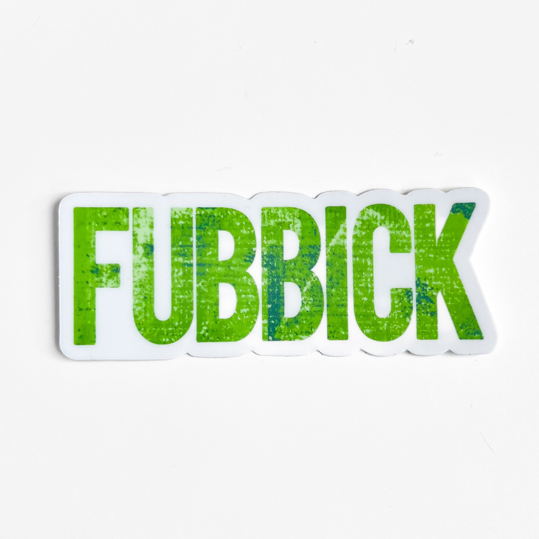 Colorful Fubbick sticker from Nyssa featuring Skånska phrase, designed for decorating notebooks, laptops, or personal items.