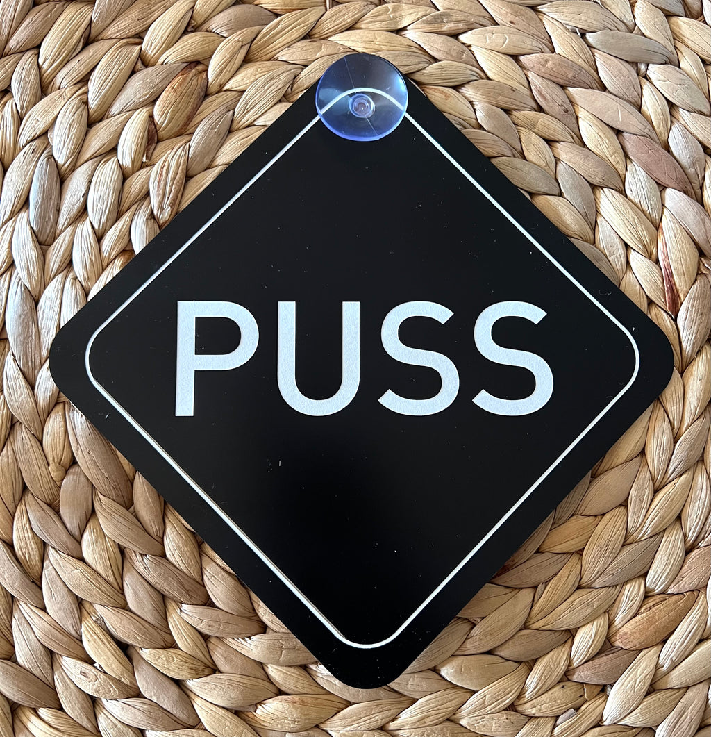 Skylt till bilen - Puss