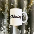 Nyssa Skåning mug featuring a ceramic design with a handle, perfect for hot drinks, on a plain background.