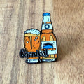 Nyssa Carnival pin featuring vibrant design, made of metal with colorful enamel detailing.