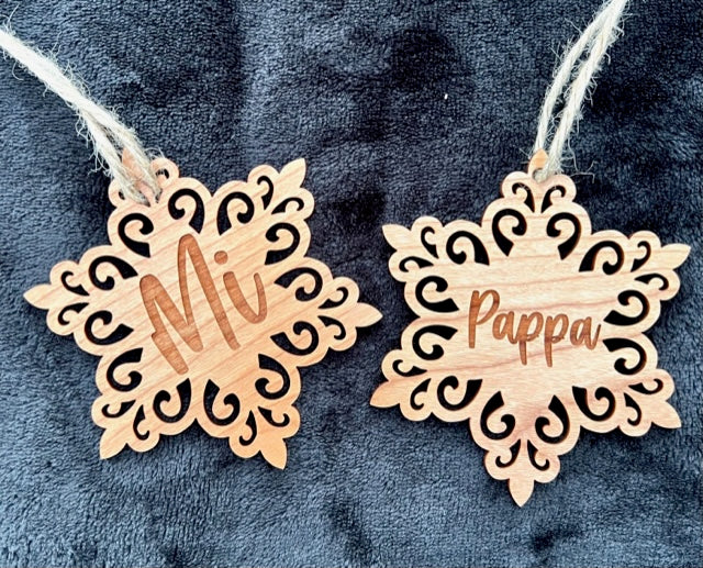 Snöstjärna med namn