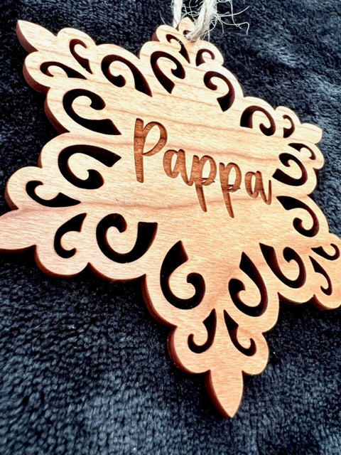 Snöstjärna med namn