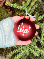 Julgranskula matt röd