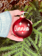 Julgranskula matt röd