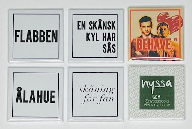 Personliga fotomagneter 6-pack