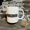 Nyssa Morgonvin mug featuring a sleek design with a detailed illustration, perfect for enjoying morning beverages.