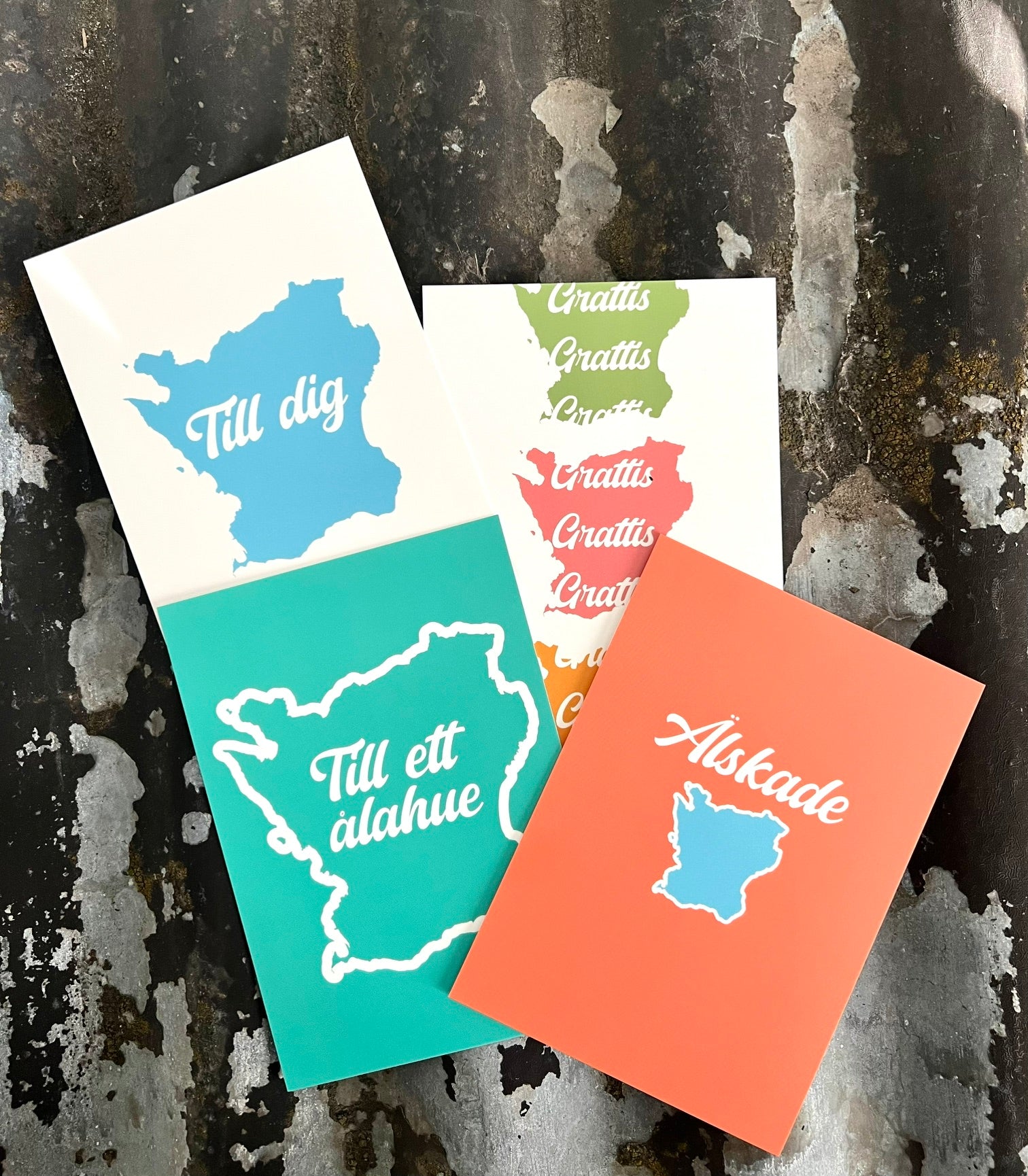Nyssa Skåne greeting card featuring a scenic illustration, perfect for sending heartfelt congratulations.